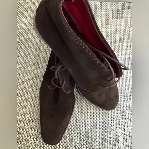 New Jean Michel Caznbat Brown Suede Men's Shoes (desert boots).